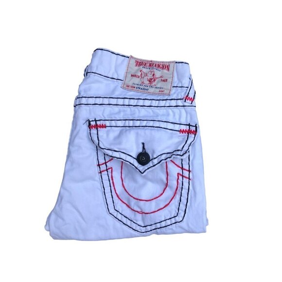Vintage True Religion Jeans Size 33 White Super T - Picture 2 of 12
